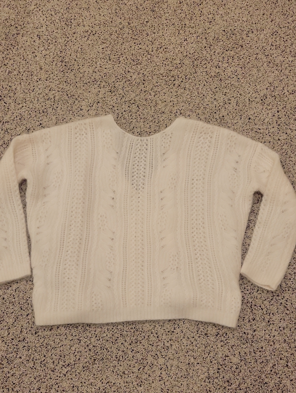 Sezane Wool Blend Sweater Soft White Small